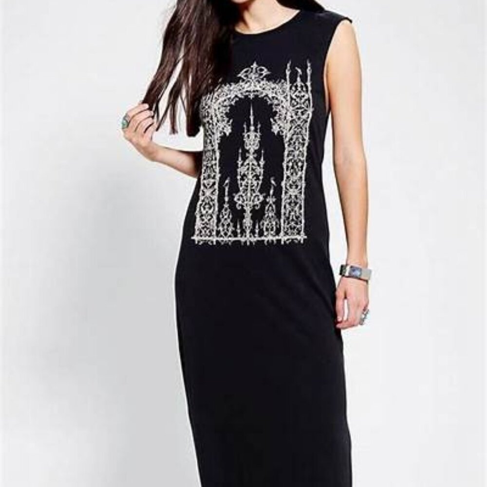 HTF Urban Outfitters Black Maxi Poem Dress by Truly Madly Deeply Size Small RARE - Picture 11 of 12